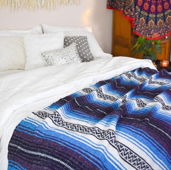 Bedding Mexican Blanket Turquoise Dream Boho Blanket Poshmark